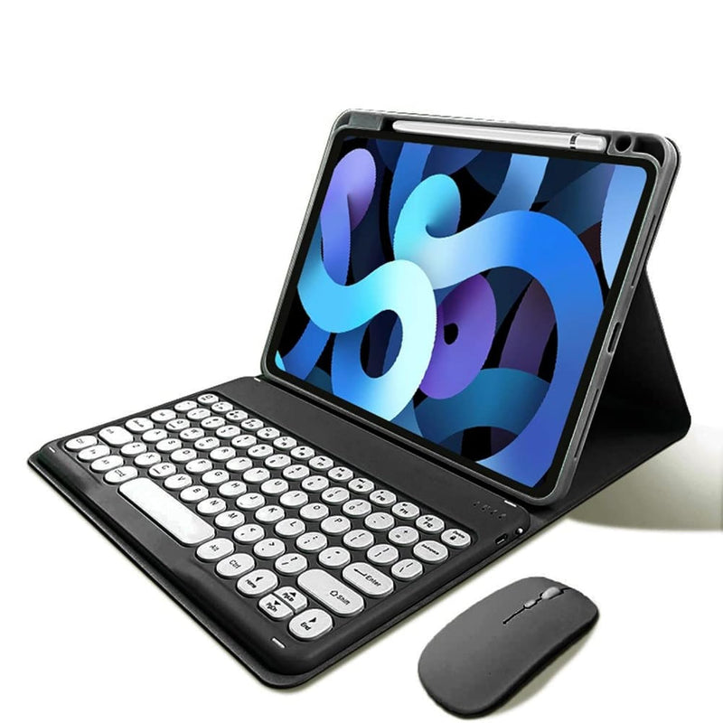 2022 New Ipad 10Th Generation 10.9" Keyboard Case With Mouse Cute Round Keys D
