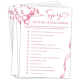 Bridal Shower Games 30 Guests, I Spy With My Little Camera Bridal Shower Wedding Games For Reception, Rehearsal Dinner Engagement Party Activities Game Card/Hl 010