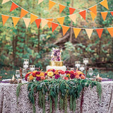 10M Triangle Flag Banner, Cotton Pennant Garland for Fall, Thanksgiving, Parties