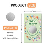50Pcs Floral Bridal Shower Scratch Off Game, Funny Daisy Scratch Card For Bridal Shower, Wedding Raffle Tickets Lottery Game For Floral Lovers, Engagement Party Reveal Activities Supplies