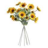 Artificial Sunflower Bouquet With Stems, Realistic Yellow Flowers For Home Decor, 36 Blooms (12/Pcs) 18 Blooms(6/Pcs)