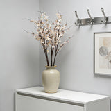 Artificial Cherry Blossom Branches For Vase Faux Cherry Blossom Stems Long Stem Artificial Flowers For Tall Vase (5, White)
