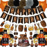 Whiskey Birthday Decoration Set: Aged to Perfection Party Decor