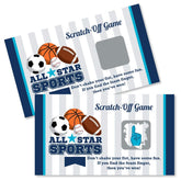 Big Dot of Happiness Go, Fight, Win - Sports - Baby Shower or Birthday Party Game Scratch Off Cards - 22 Count