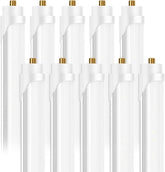 10 Pack 8FT T8 T12 LED Tube Bulbs 6500K Daylight FA8 Single Pin Fluorescent Replacement