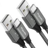 2 Pack 2FT USB A to USB C Fast Charging Cable for iPhone 17 16 15 Samsung Galaxy