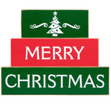Set Of 3 Christmas Decor Blocks - Merry Christmas