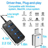 Usb Hub 3.0, Usb Splitter1 In 4 Out, Usb Extender Usb Adapter Multiple Port Us