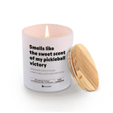 Smells Like The Sweet Scent Of My Pickleball Victory Pickleball Gifts For Men Women Sports Player Scented Candle For Home Office Jar Candle Sage Floral Lavender Scent 9.5 Oz