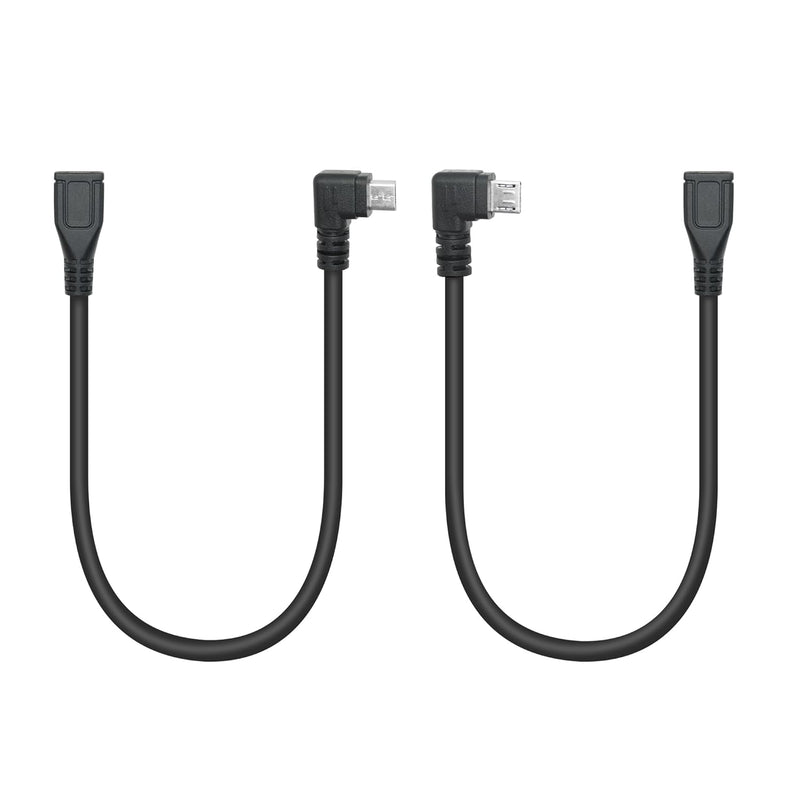 Short Micro Usb Extension Cable 25Cm/9Inch,Left & Right Angle 90 Degree Micro