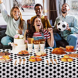 3PCS Soccer Tablecloths Soccer Birthday Party Decorations Disposable Sports Plastic Table Cover for for Sports Ball Theme Outdoor Picnic Party Supplies (54 X 87inch)