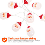 Santa Head Lights Christmas String Lights 2.6Inch Battery Operated Christmas Lights For Xmas Tree Indoor Outdoor Decor