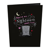 Valentines Day Card For Her, Him - 3D Disney Pop-Up Card - Tim Burton'S The Nightmare Before Christmas - You'Re My Nightmare Come True - 5" X 7" - Blank Note Card & Envelope Included