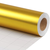 Gold Christmas Wrapping Paper, Solid Color Matte Metal Gift Paper Roll - 17 Inch X 33 Feet, Gift Wrapping Paper For Xmas, Wedding, Birthday, Holiday Party