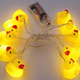 1.5 Meter Battery Powered Cute Animal Duck Shape 10 Led Fairy Lights String Lights For Halloween Christmas Thanksgiving