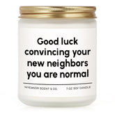 House Warming Gifts, New House/Home Candle, Funny Housewarming Gift For Friends, New Homeowner Gifts, First Apartment Essentials, Moving Away Gift, Handmade, 7Oz