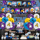 Walle Science Fiction Party Supplies With Happy Birthday Banner, Cupcake Cake Toppers, Balloons For Fans Birthday Party Baby Shower Decorations