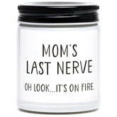 Mothers Day Gifts For Mom From Daughter And Son, Moms Last Nerve Candle, Cool Best Mom Gifts Ideas, Birthday & Mothers Day & Thanksgiving & Christmas Gift For Moms - Lavender Scented Candle