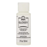 FolkArt White Assorted 2 fl oz / 59ml Brilliant Gloss Acrylic Paint for Easy to Apply DIY Crafts, Art Supplies with A Glossy Finish, 11815