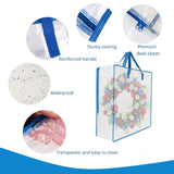 2 Pack Clear Storage Bags With Zipper And Handles – Blanket Bags For Closet Storage, Moving & College Packing – Underbed Organizer For Clothes, Pillows, Bedding, Christmas Wreaths