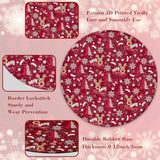 Merry Xmas Mouse Pad Santa Claus Round Mousepad With Non-Slip Rubber Base And Stitched Edge Mouse Mat For Wireless Computer Laptop Office Desk Accessories 8 X 8 Inches