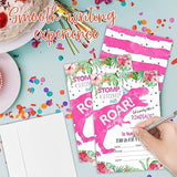 Stomp?Chomp & Roar? Birthday Invitations, Dinosaur Dino Party Invite Cards For Boys & Girls - 20 Jungle Dinosaur Theme Fill-In Invites With Envelopes, Party Favor & Decorations - 32