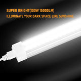 12 Pack 8FT LED Shop Lights 100W 15000LM 6000K Linkable Garage Workshop Fixtures