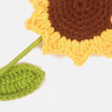 Crochet Flowers,1Pcs Knitted Artificial Wool Sunflower Red Rose For Girl Gift Wedding Bouquet Mothers Day Anniversary Valentine'S Day Women'S Day