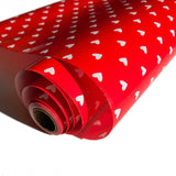 Red Heart Print Wrapping Paper Roll 30“X394”(2.5'X32.8') For Gifts, Anniversaries, Birthdays, Weddings, Parties, Holidays
