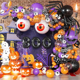 132Pcs Halloween Balloon Arch Kit - Scary Garland with Plastic Bloodshot Eyeballs Decor