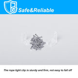 1/2 Inch Led Rope Light Mounting Clips With Screws - High Strength Plastic Light Strip Holders Hangers For Christmas, Weddings, Parties (60, 1/2 Inch)