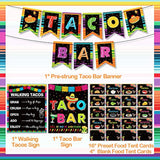 Taco Bar Decoration Kit – Banner, Tent, Garland for Cinco De Mayo & Fiesta Party