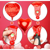 Happy Anniversary Balloons Decorations - 16 Inch Silver Anniversary Le