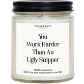 Funny Office Candle | Ugly Stripper | Funny Christmas Novelty Gifts For Coworker Boss Friend | Appreciation Gifts For Coworkers, Coworker Presents For Women, Boss - Made In Usa