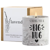 Thinking Of You Gift Candles For Women Sending You A Big Hug In A Jar Candle Gifts For Best Friends Get Well Soon Cheer Up Comfort Gifts For Sick Miss You Lavender Scented Candles For Mothers 6Oz