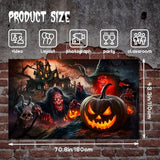 Halloween Backdrop Banner 71x43 Inch Pumpkin Wall Photo Booth Decor Indoor Outdoor