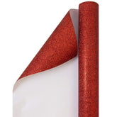 Gift Wrap - Glitter Wrapping Paper - 25 Sq Ft - Red Glitter - Roll Sold Individually