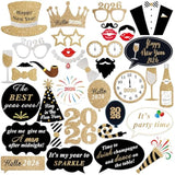 35Pc New Year 2026 Photo Booth Props NYE Party Decorations