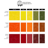 Artist Oil Paint - 40 Ml Set Of 3 - Cadmium Colors - Non-Yellowing, Maximum Pigment Load, Small Batch Milled Oil Paints Developed For Professional Artists