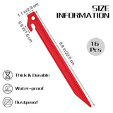 16 Pieces Plastic Inflatable Stakes 8.8 Inch Christmas Halloween Yard Stakes Heavy Duty Anchor Replacement Inflatable Ac