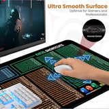 Word/Ppt/Excel Shortcuts Mouse Pad - Extended Xl Office Keyboard Mat, Excel Mouse Pad Shortcuts, Stitched Edges | Non-Slip Base Excel Cheat Sheet Desk Pad (31.5X11.8) Inch