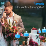 Battery Operated Flameless Tea Lights Candles-Led Flickering Votive Lamp Long Lasting 200 Hours,24 Pack Realistic And Bright For Seasonal Festive Celebrations Decoration(Blue)