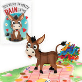 Funny Birthday Card For Him, Her - 3D Pop Up Donkey, You'Re My Favorite Pain - Happy Birthday Cards For Husband, Brother, Sister - Romantic Anniversary Card For Boyfriend, Girlfriend, Valentines Day