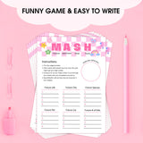 Mash - Pajama Slumber Party Games Sleepover Party Supplies For Girls, Sleepover Birthday Party Games Favor Decoration And Supplies For Her Girls Teenager Adult, Set Of 20 Games Cards -08