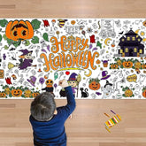 Halloween Giant Coloring Poster 30x72in Jumbo Paper Tablecloth Banner Kids Crafts Party Decor