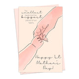 First Mothers Day Card For New Moms - Gift To Wife, Sister, Daughter, Daughter In Law, Or Friend - 4 X 6 Inches Blush Pink