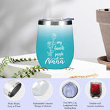 Nana Grandma Gifts,Grandma Birthday Gifts, Funny Christmas Valentine'S Day Appreciation Gift For Women Her Grandmother Mothers Day Wine Tumbler Makeup Bag Bracelet Scented Candle Set With Gift Box