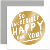 Old English Co. So Incredibly Happy For You Card For Them -Baby Pregnancy Expecting Card For Mummy Daddy To Be -Engagement Celebration For Couple - New Job Congratulations | Blank Inside With Envelope