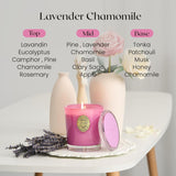 Natural Soy Candle| Lavender Chamomile Purple | 10.2 Oz, 55H Burn | Luxury Scented Candle For Relaxation, Gifting, Home Décor |For Bedroom, Office, Party