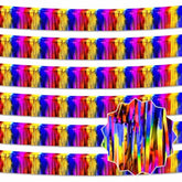 6 Pack 10 Ft Rainbow Foil Fringe Garland Metallic Streamers Tinsel Banner Wall Hanging Garland Backdrop For Parade Floats, Halloween, Christmas, Thanksgiving, New Year Party Decorations